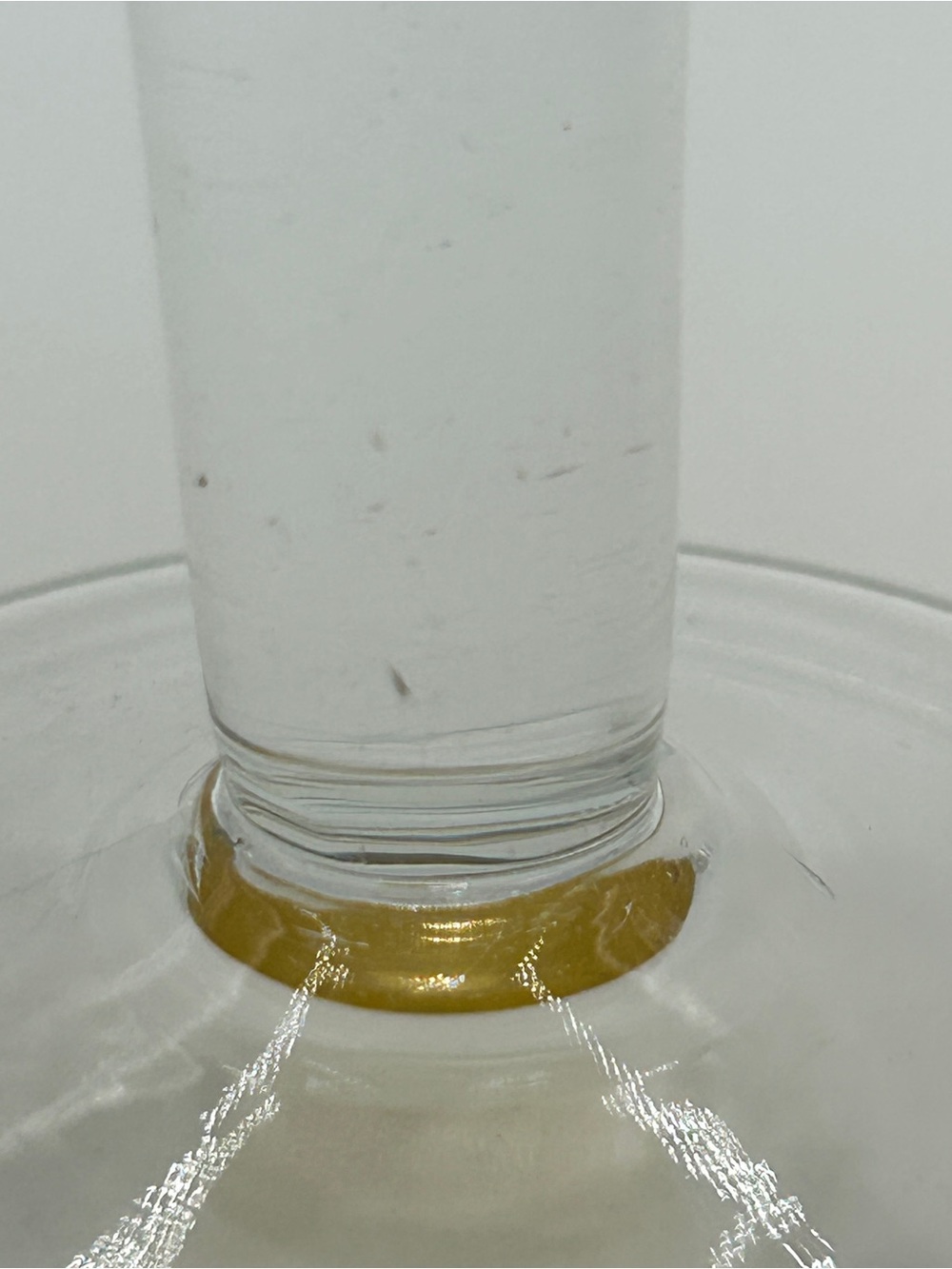 Handblown Yellow Glass Margarita Coupe with Green Rim - Picture 6 of 6